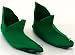 NEW GREEN FELT SHOES ELF PIXIE PETER PAN FANCY DRESS