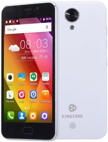 KINGZONE S2 4.5 Inch Android 6.0 Smartphone, MTK6580 Quad Core up to 1.3GHz, 1GB RAM + 8 GB ROM GSM &amp; WCDMA (White)