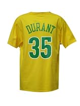 Kevin Durant #35 Seattle SuperSonics Gold Name and Number Adult T-Shirt