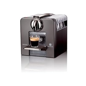 Krups Nespresso Le Cube Automatic Coffee Maker, Titanium, 1 Litre
