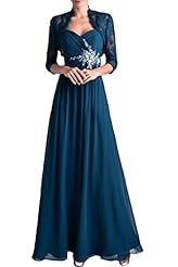 Chiffon Lace Evening Dress/Mother-of-the-Bride Dress 