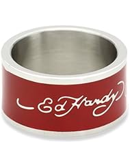 Ed Hardy Red Logo Stainless Steel Ring
