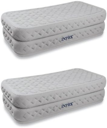 INTEX Twin Supreme Air Flow Airbed Mattress & Pump (Pair)