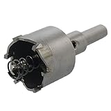 uxcell 合金の切削ホールソー　35ｍｍ切削の直径　ツイストドリルビット　炭化物のグリット　グレー