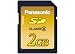 Panasonic 2 GB Class 6 SD Memory Card, guaranteed 6MB/s continuous transfer rate, up to 20MB/s transfer rate