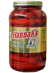 Grocery: HANNAHS PICKLED SAUSAGE 4LB JAR - American Foods Group