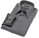  : Arrow Men's Wrinkle Free Sateen Solid Long Sleeve, Nickel, 15.5 - 32/33