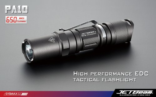  JETBeam PA10 650 Lumen Cree XM-L LED Flashlight 