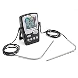 Polder Dual Probe Cooking Thermometer, Black