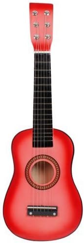 Glarry 23" Inch 6 String Kids Musical Band All Wood Children's Toys Acoustic Guitar with Pick , Strings Pink