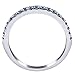 0.32 Carat Fancy Blue Diamond Wedding Anniversary Band Ring 10k White Gold