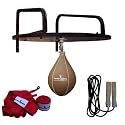 Speedball Platform Sets Genuine Cowhide Leather, wooden platform with complete fixing and metal wall brackets sets Punching Balls & Swivel Natural Ball Leather Skipping Rope Poly Cotton Hand Wraps Red