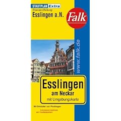 Falk Stadtplan Extra Standardfaltung Esslingen