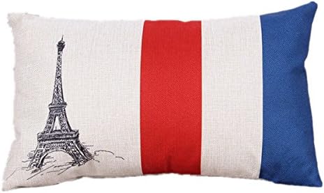 Biodawn Cotton Linen Square Decorative Flag Pillow Case Cushion Cover 30cm x 50cm