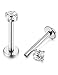 Jstyle Jewelry 316L Stainless Steel 16G 3mm CZ Labret Monroe Nose Piercing Lip Rings Studs Helix Tragus Ear Piercings 2-6 Pcs 8mm