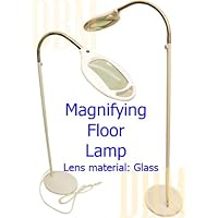 Reading Magnifying Magnifier Lamp Floor Light Flexible Gooseneck White 3 Diopter
