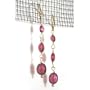 14K Gold Pink Tourmaline Drop Earrings