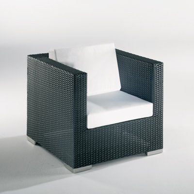 Ambon Cubes Polyrattan-Lounge Modul 1 in schwarz