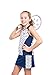 Street Tennis Club Girls Dress Set with Sleeveless Racerback Top and Tennis Skirt with Undershorts (Age 4-5), X-Small