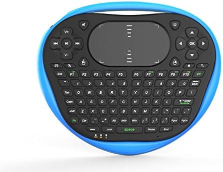 Mini Wireless Touchpad Keyboard With Mouse Combo for Laptop/Notebook,Xbox 360/One,PS3,Google/Android TV Box,Smart TV,Streaming Media Player,Raspberry Pi,Mini Projector-Blue