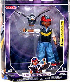 Pokemon Diamond & Pearl Exclusive Deluxe Action Figure Trainer Set Ash & Starly