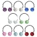SL Lippenpiercing Hufeisen mit Feridokristallen 1,2x8x3 mm Farbe wählen