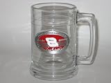 DALE EARNHARDT JR. #8 15 ounce GLASS TANKARD MUG with Pewter Logo
