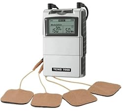 TENS 7000 Digital TENS Unit Pain Relief Unit w/ 5 Modes with Carrying Case, Electrodes and Battery