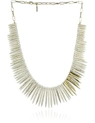 KARA by Kara Ross Full Stick with Section of Cast Sticks with White Jasper Pendant Necklace