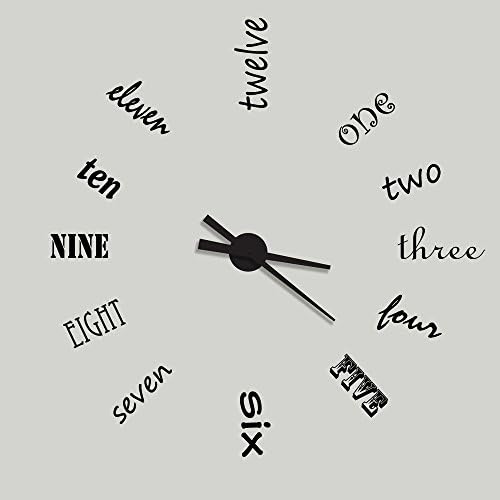 Katazoom Unique 36" Vinyl Wall Clock Inspired by HGTV - Vinyl Decal Clock Face Wall Decals