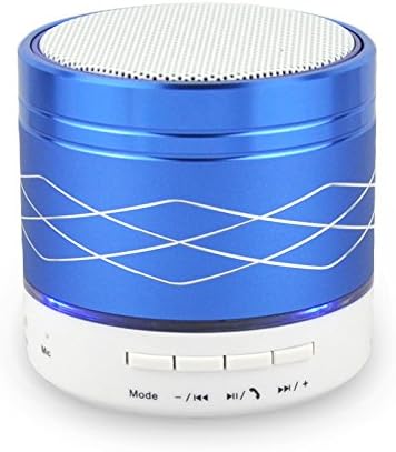 EZMAX® Bluetooth Speaker USB Flash Disk TF Card Multi-Function Colorful LED Portable Wileress Speaker FM Radio (Blue)