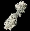 25' Commercial C9 Christmas Light Socket Set - 12" Spacing 18 Gauge White Wire