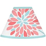 Lamp Shade for Modern Turquoise and Coral Emma Bedding Collection