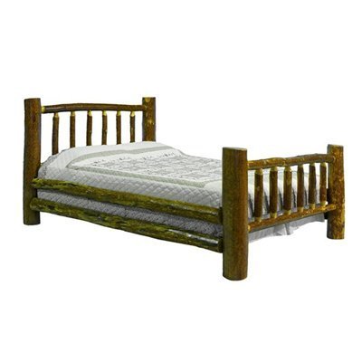 Montana Woodworks MWGCQB Glacier Country Log Bed, Stained and