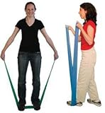 Cando exercise band, heavy, blue, 4 foot, 40 each, bulk, low-powder