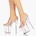8 Inch Sexy High Heel Shoes High Platform Slip On Womens Slide Clear / Clear