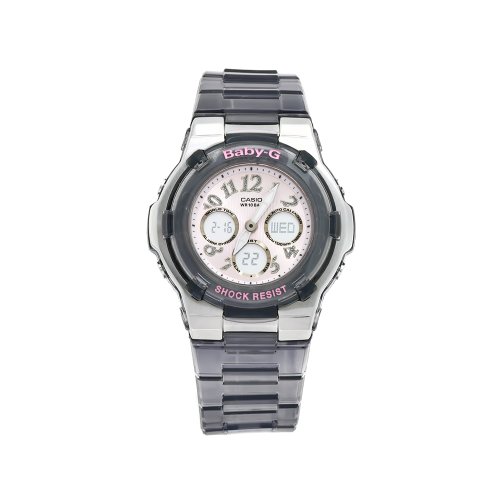 Casio Women's BGA-114-8 Baby-G Silver Resin Pink Dial Watch