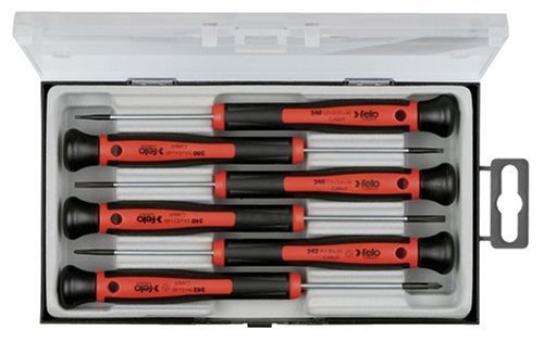 Felo 0715731844 Set of 6 Slotted & Phillips Precision Screwdrivers, 240 Series