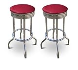 2 24" Glitter Wine / Maroon Vinyl Specialty / Custom Barstools Set