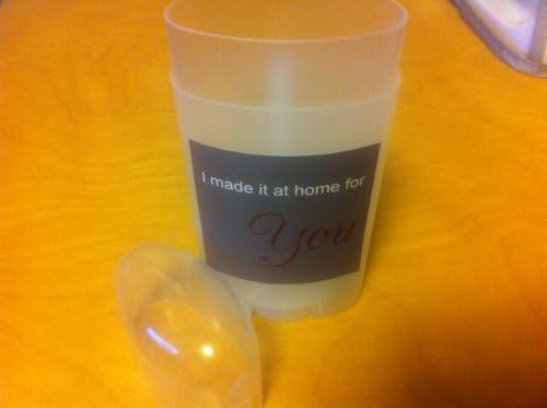 5 Deodorant Containers Empty - With "I Made It At Home for You" on Outside