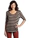 Nation LTD Women's Key West Tee, Mushroom/Black, One Size