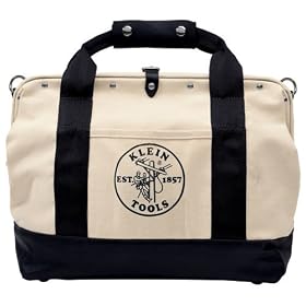 Klein Tools 20 Canvas Tool Bag With Leather Bottom 5003-20 by Klein