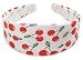 Cherry Printed Fabric Headband (White)