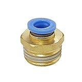 uxcell パイプ継手　エア工具用　コネクタ　チューブ継手　接続　プッシュインタイプ　ワンタッチ　8 x 20 mm