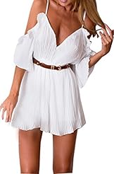 Strapless Above the Knee Short Off the Shoulder Belted  Shift  Shirt Mini Dress  With Ruffles