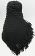 Handmade Soft Acrylic Scarf - Gift Idea for Men - 100% Knitted by Hand in Pure Black (One-of-a-kind/Extra Wide)
