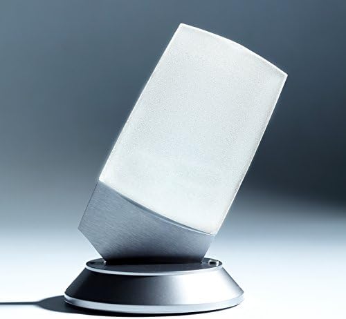 XcellentDesign SingleBlade Modern Dimmable LED Table Lamp, Silver model with Soft White Light, 4-Level Dimmer, Touch-Sensitive Controller, Powered by adapter or batteries(NOT included)