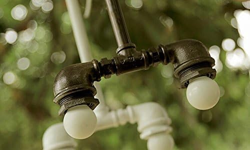 Unitary™ Vintage Metal Water Pipe Pendant Light Max 80W With 2 Lights Painted Finish