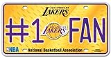 Los Angeles Lakers License Plate - #1 Fan