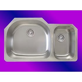 Gauge Undermount Double Bowl Kitchen Sink 35-1/4" T321D